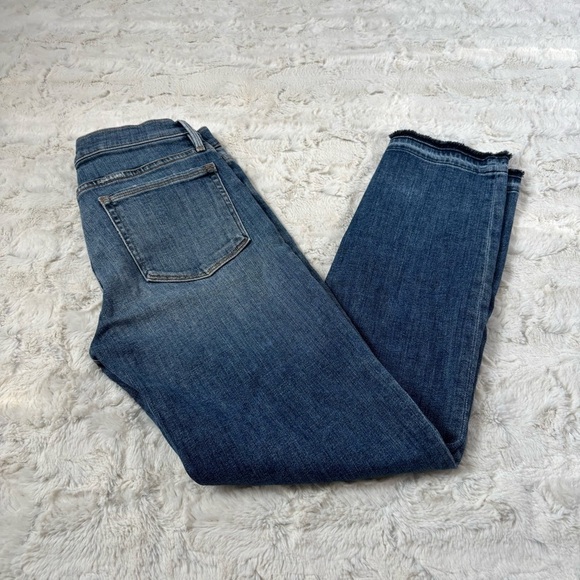 Frame Women's Size 25 Blue Le Nouveau Straight Front Split Jeans in Sheffield - Picture 2 of 6